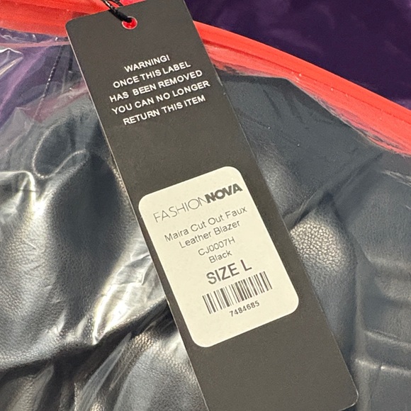 Sale! Fashion Nova Sleek Black Leather Blazer SOLD OUT!!! - Picture 10 of 10